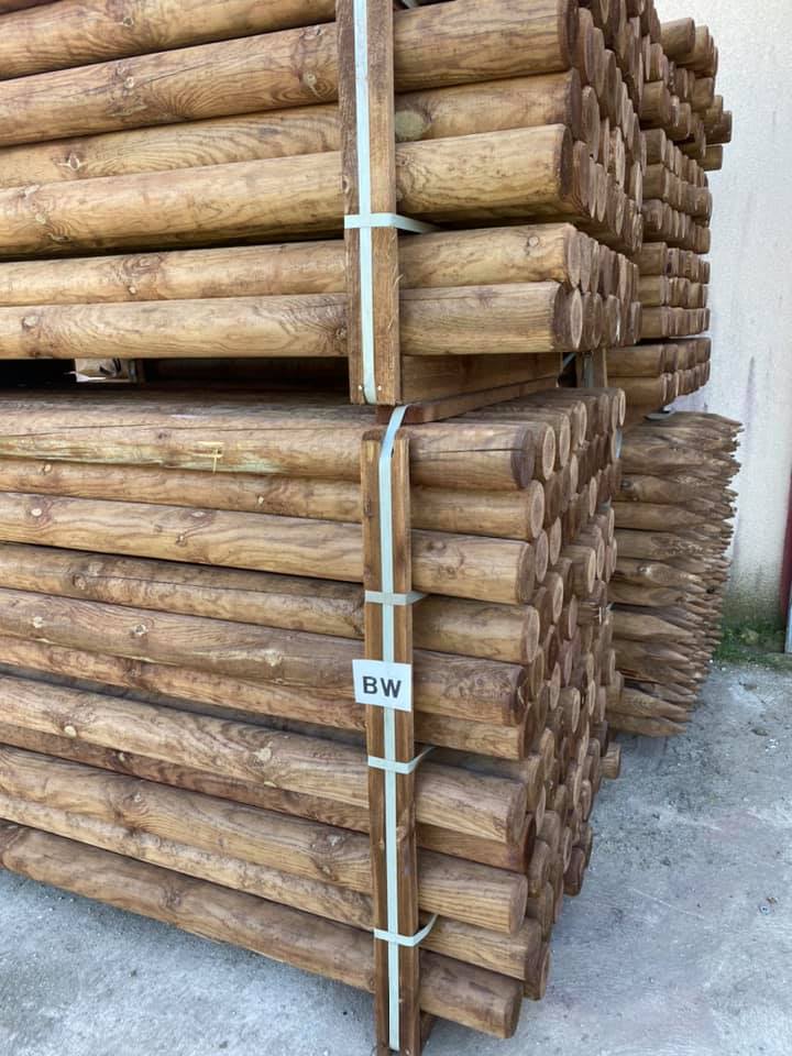poteaux de clôture en bois de pin 12 cm