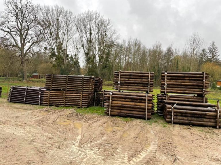Livraison de clôtures équestres pour un haras proche de Dreux (28)